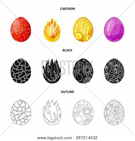 Vector Design Of Animal And Prehistoric Icon. Set Of Animal And Cute  Vector Icon For Stock.