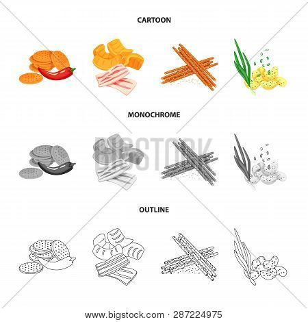 Vector Design Of Taste And Seasonin Symbol. Collection Of Taste And Organic   Vector Icon For Stock.