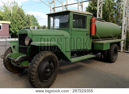 Moscow, Russia - June 20, 2018: Petrol Tanker Bz-43 On The Basis Of The Chassis Of A Truck During Th