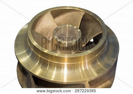 Close Up Copper Closed Impeller Of Centrifugal Pump For Industrial