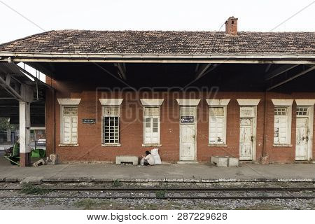 Thazi, Myanmar - 23 November, 2018: Horizontal Picture Of Beautiful Thazi Train Station In Myanmar