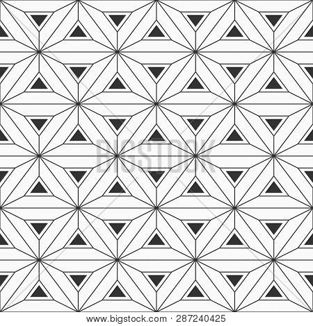 Abstract Geometric Pattern Seamless Pattern. Interlocking Triangles Background. Mosaic Texture. Regu
