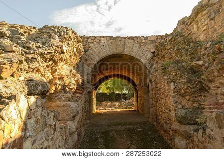 Entrance To A Roman Coliseum In Merida (spain)