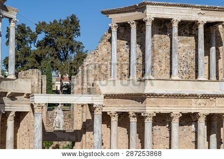 Classic Roman Amphitheater Located In Merida (spain)