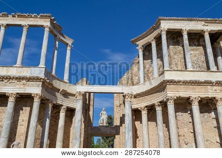 Classic Roman Amphitheater Located In Merida (spain)