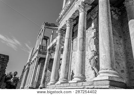 Classic Roman Amphitheater Located In Merida (spain)