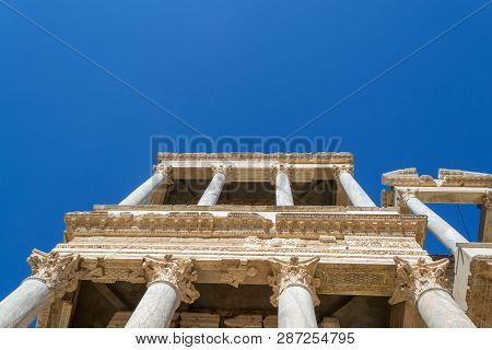 Classic Roman Amphitheater Located In Merida (spain)
