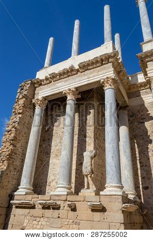Classic Roman Amphitheater Located In Merida (spain)