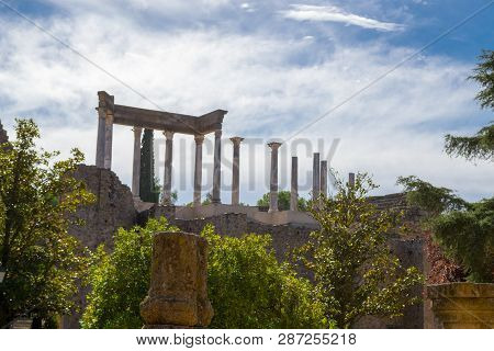 Classic Roman Amphitheater Located In Merida (spain)