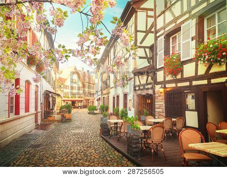 Petit France Medieval District Of Strasbourg At Spring, Alsace France