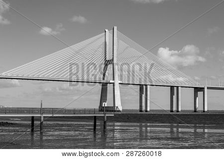 Vasco Da Gama Bridge In Lisbon