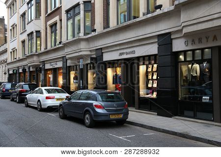 London, Uk - July 6, 2016: Tailor Shops At Savile Row In London. Savile Row Is A Street In Mayfair, 