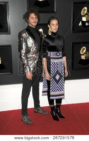 LOS ANGELES - FEB 10:  Santiago Prieto Sarabia, Catalina Garcia, Monsieur Perine at the 61st Grammy Awards at the Staples Center on February 10, 2019 in Los Angeles, CA