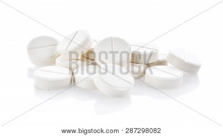 This Is Pills Isolated On White Background