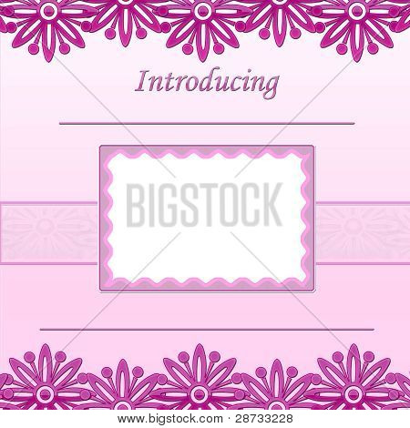 Bébé fille scrapbook page - part de naissance - introduction