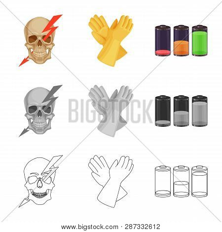 Vector Design Of Electricity And Electric Logo. Collection Of Electricity And Energy Stock Vector Il