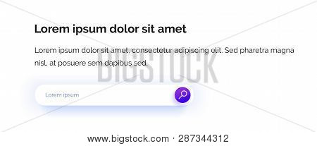 Search String. Input Field. Web Design. The Magnifying Glass Icon In The Fashion Purple Color Gradie