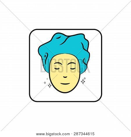 Vector Illustration Of Cleanced Female Face After Facial Mask