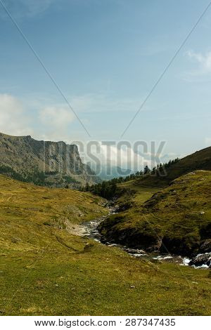 Mountain Pasture With River