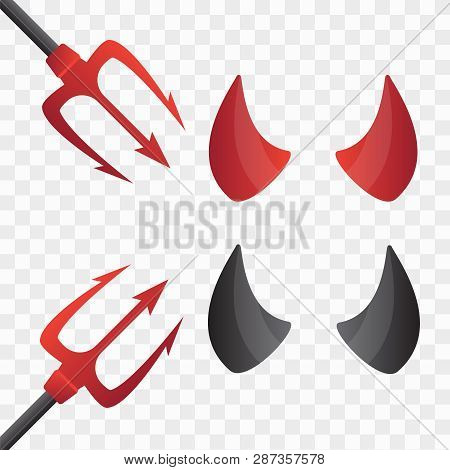 Red And Black Devil Horns. Carnival Concept Devil Horns