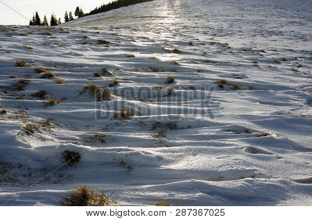 Against The Background Of Strong Frosts And Snowfalls In The Ukrainian Carpathians Form A Solid Deep