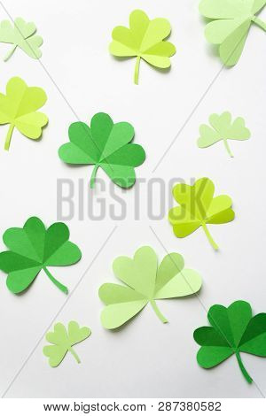 Happy St.patricks Day Shamrock Text Greeting Card