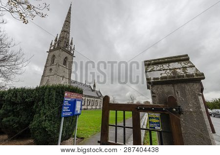 Bodelwyddan, Uk. Nov 11, 2018. Gateway Entrance To St Margarets Church At Bodelwyddan - Also Known A