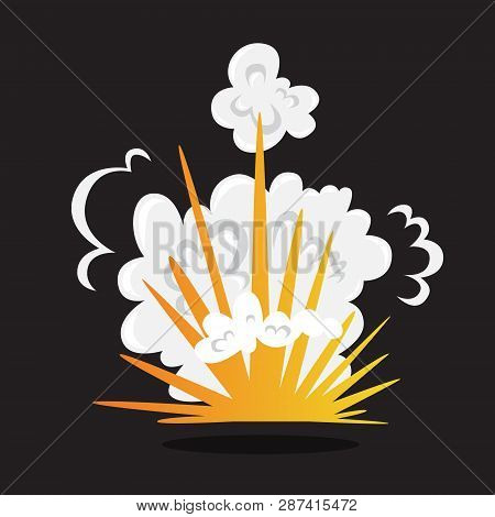 Explosive Boom Effect. Smoke From The Bomb