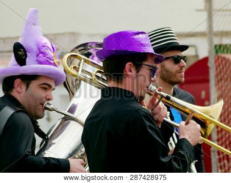 Carnival Of Cadiz Capital, Andalusia. Spain. Europe On March 3, 2019