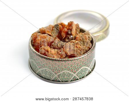Sweet Myrrh Or Opopanax, Also Known As Opobalsam. Isolated On White