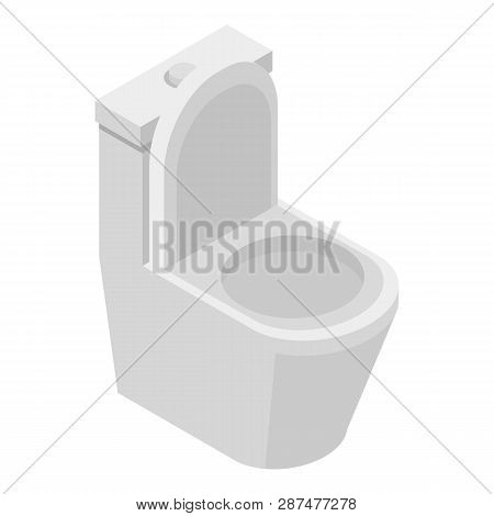 Toilet Icon. Isometric Of Toilet Icon For Web Design Isolated On White Background