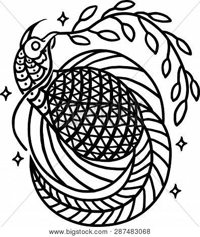 Bird Of Peace Line Art Design Illustration Design