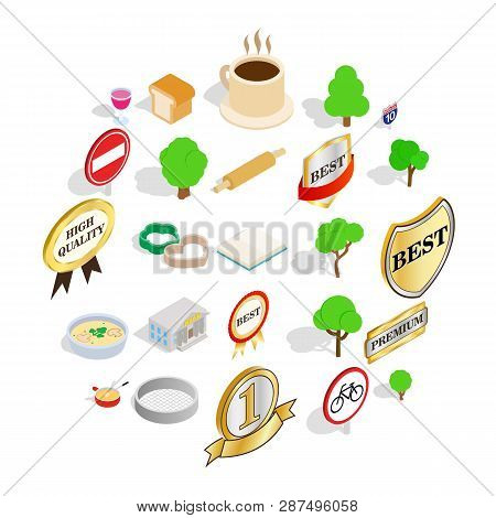 Helvetic Icons Set. Isometric Set Of 25 Helvetic Icons For Web Isolated On White Background