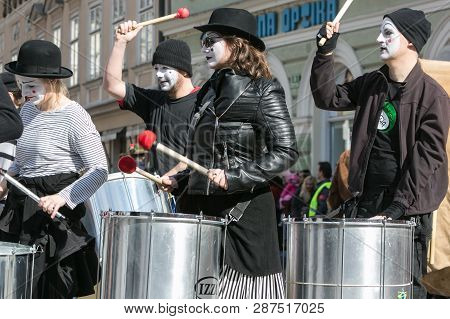 Ljubljana, Slovenia / Slovenia - February 02 2019: Carnival In Slovenia With Some Traditional Croati