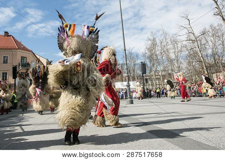 Ljubljana, Slovenia / Slovenia - February 02 2019: Carnival In Slovenia With Some Traditional Sloven