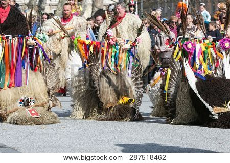 Ljubljana, Slovenia / Slovenia - February 02 2019: Carnival In Slovenia With Some Traditional Sloven