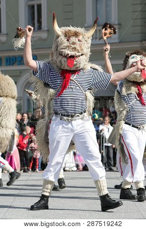 Ljubljana, Slovenia / Slovenia - February 02 2019: Carnival In Slovenia With Some Traditional Croati