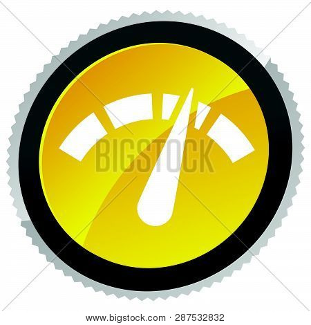 Icon With Gauge, Meter For Calibration, Indication, Level Themes