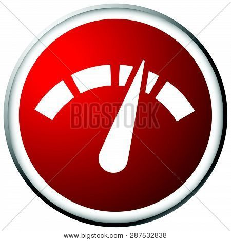 Icon With Gauge, Meter For Calibration, Indication, Level Themes