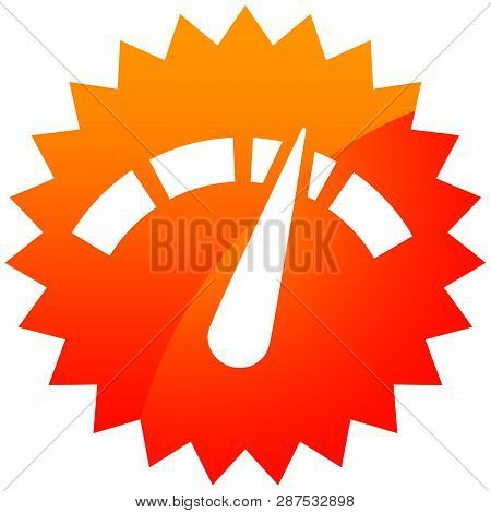 Icon With Gauge, Meter For Calibration, Indication, Level Themes