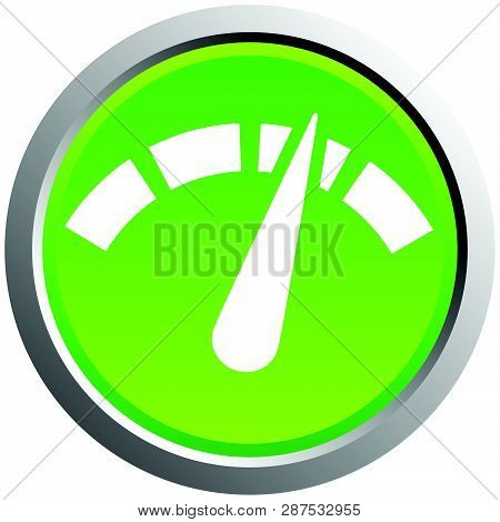 Icon With Gauge, Meter For Calibration, Indication, Level Themes