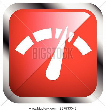 Icon With Gauge, Meter For Calibration, Indication, Level Themes