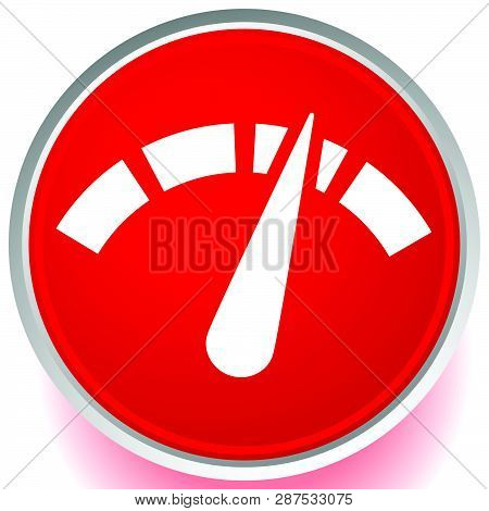 Icon With Gauge, Meter For Calibration, Indication, Level Themes