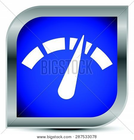 Icon With Gauge, Meter For Calibration, Indication, Level Themes