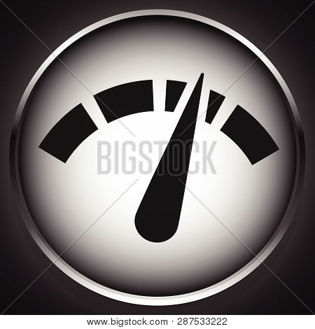 Icon With Gauge, Meter For Calibration, Indication, Level Themes
