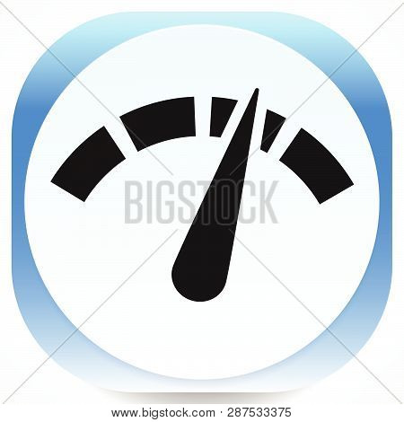 Icon With Gauge, Meter For Calibration, Indication, Level Themes