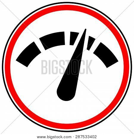 Icon With Gauge, Meter For Calibration, Indication, Level Themes