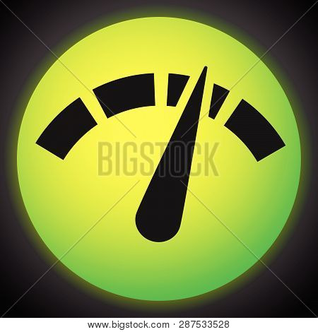 Icon With Gauge, Meter For Calibration, Indication, Level Themes