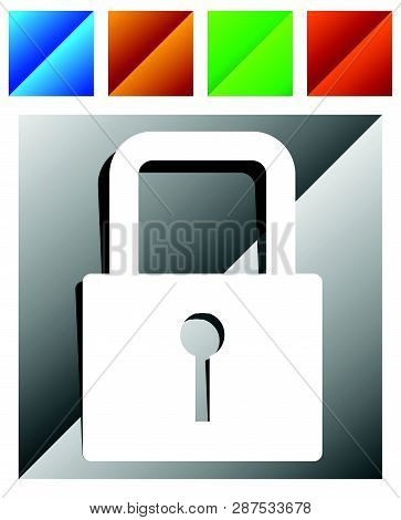 For Security, Prevention, Privacy Themes: Padlock Icon