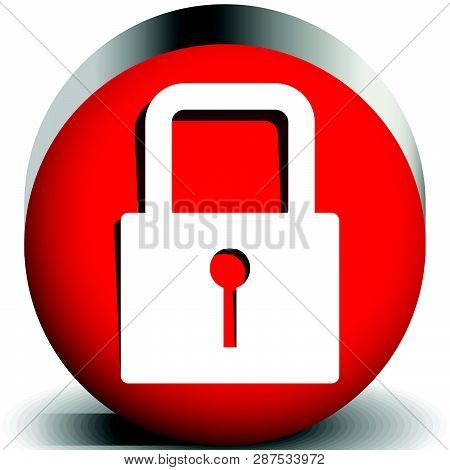 For Security, Prevention, Privacy Themes: Padlock Icon